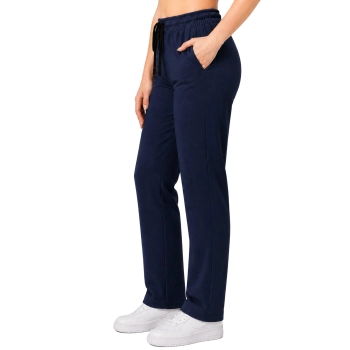 Spodnie medyczne proste klasyczne ciemny granat casual premium roz. XS